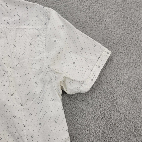 Across the Pond Shirt Mens Large White Short Sleeve Button Up Craft & Tradition - Picture 13 of 16
